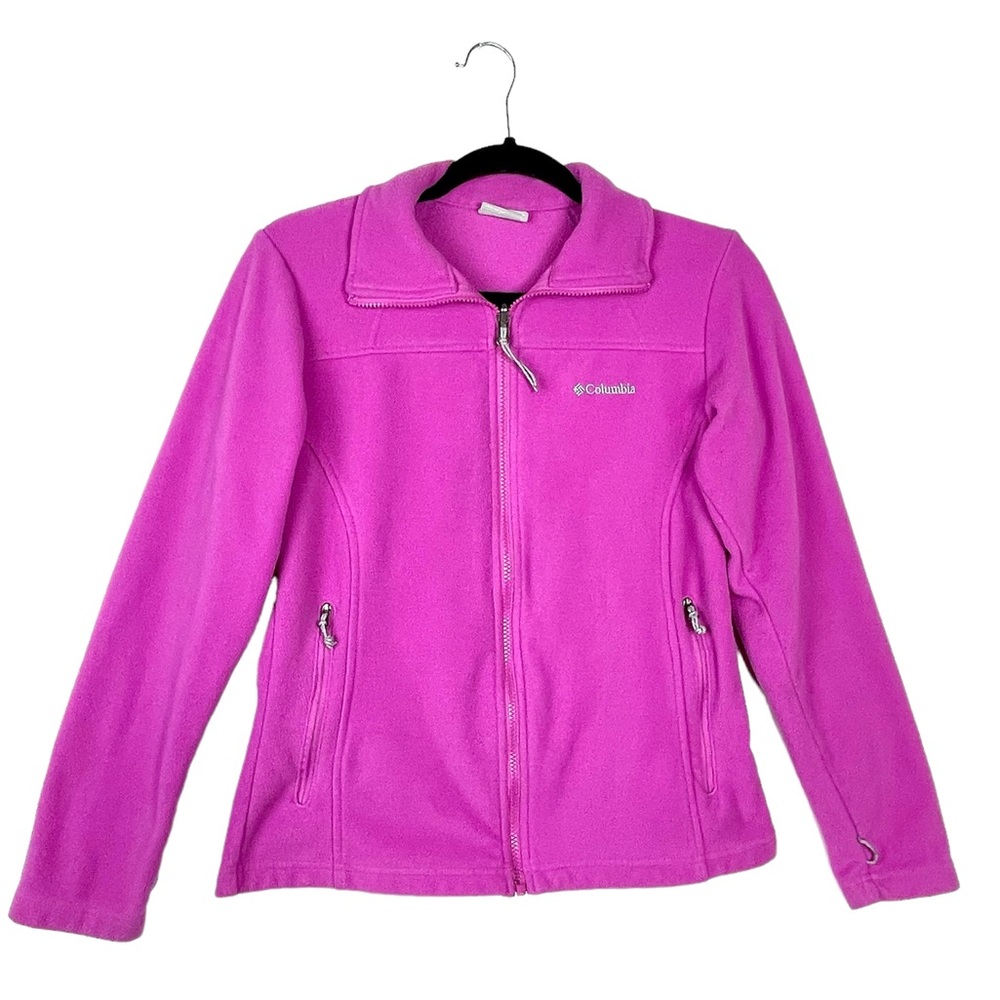 Columbia Size Small Women's Full Zip Fleece Hot Pink Jacket